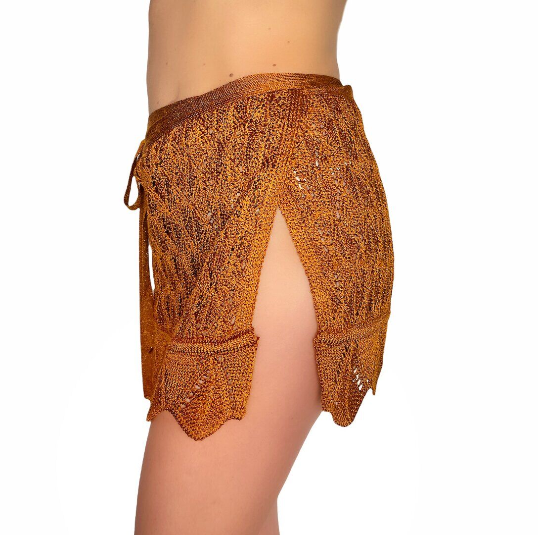Indy Ramé Lamé Glitter Luxury Mini Skirt