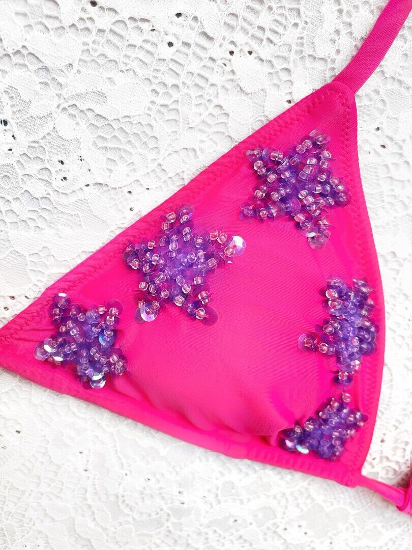 Bikini Triangolo Little Stars Fuxia Hollywood
