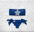 Bikini Fascia Perla Stellata Blu