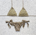 Bronze Sea Flower Glitter Triangle Bikini