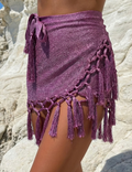 Boho Fringe Mini Skirt Malvarosa Luxury Glitter