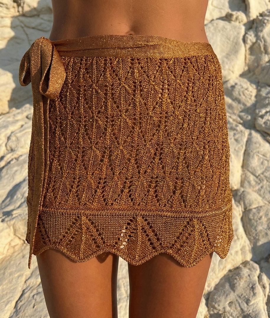 Indy Ramé Lamé Glitter Luxury Mini Skirt