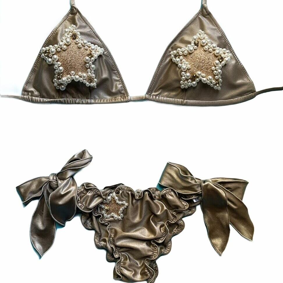 Bikini Triangolo Perla Stellata Bronzo