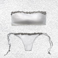 Silver Pearl Bandeau Bikini Silver L.S.