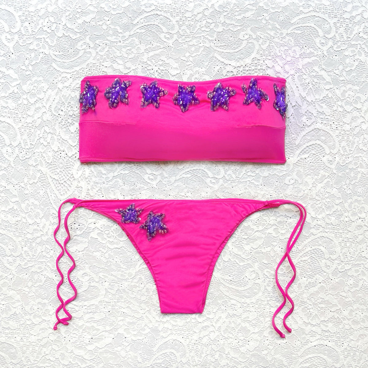 Bikini Fascia Little Stars Fuxia Hollywood L.S
