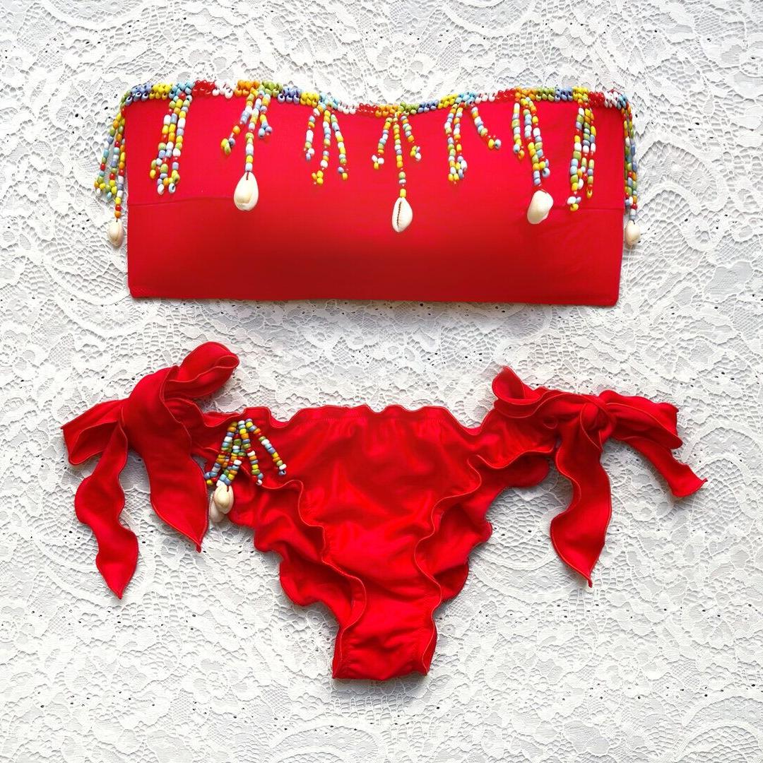 Bikini Fascia Indy Shell Rosso
