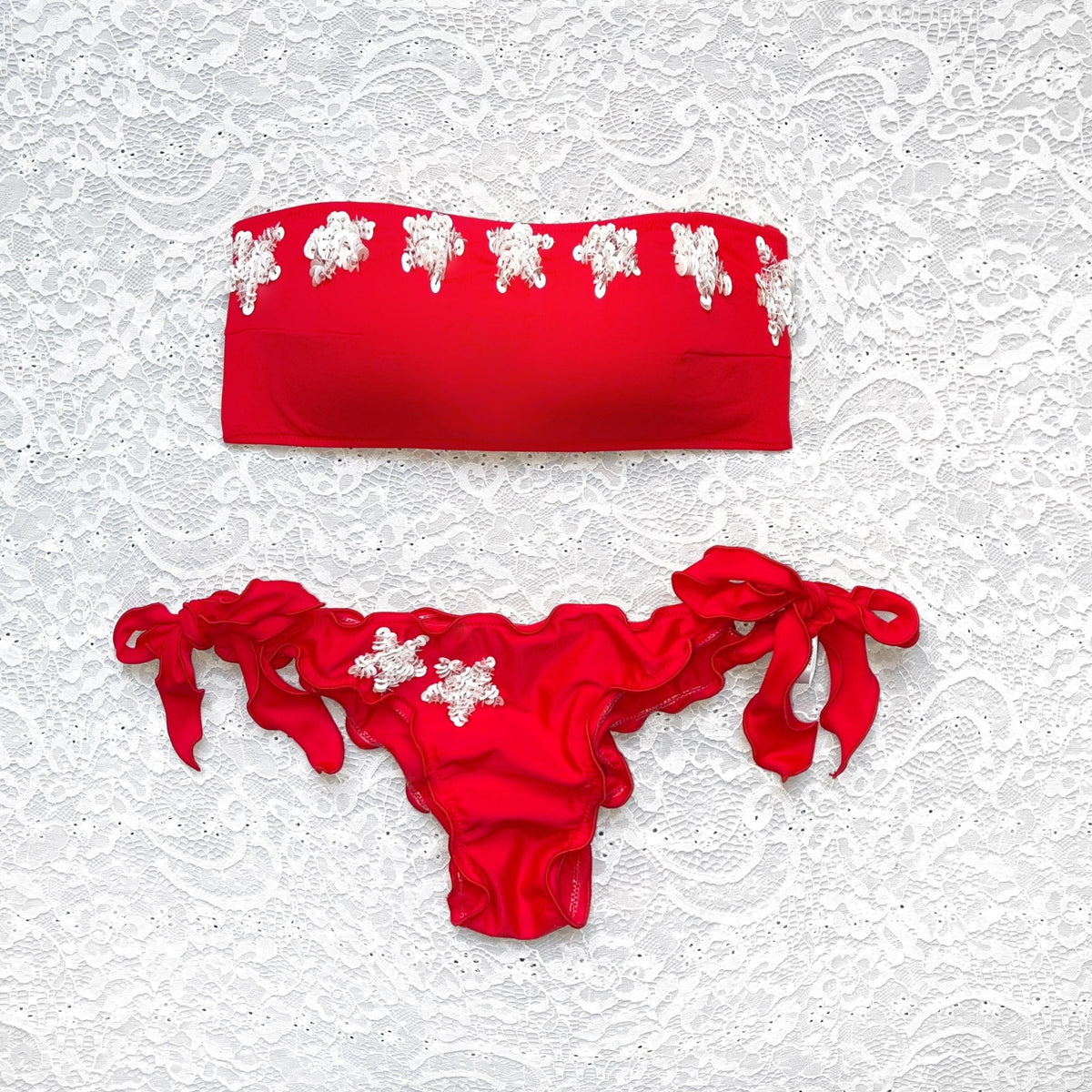 Bikini Fascia Little Stars Rosso