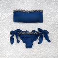 Bikini Fascia Perle D'argento Blu Oltremare