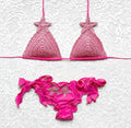 Bikini Triangolo Glitter Star Fuxia Luxury