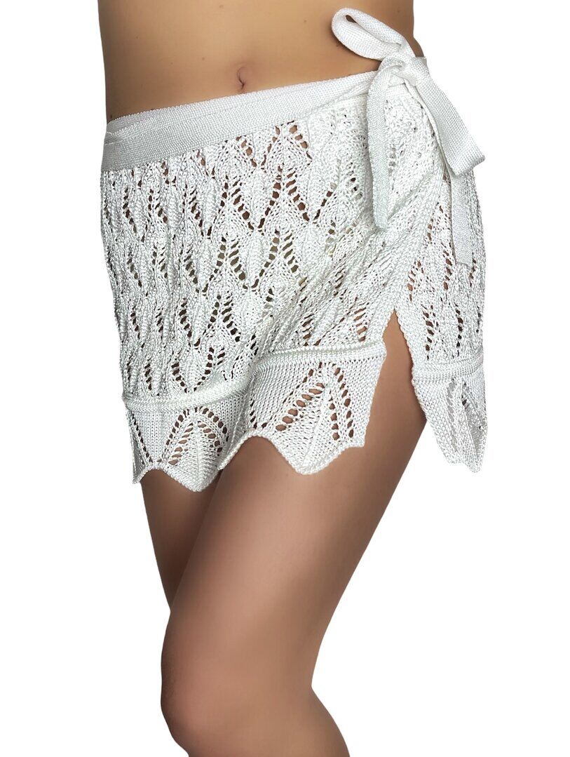 Mini Skirt Indy Bianco Cotone Luxury