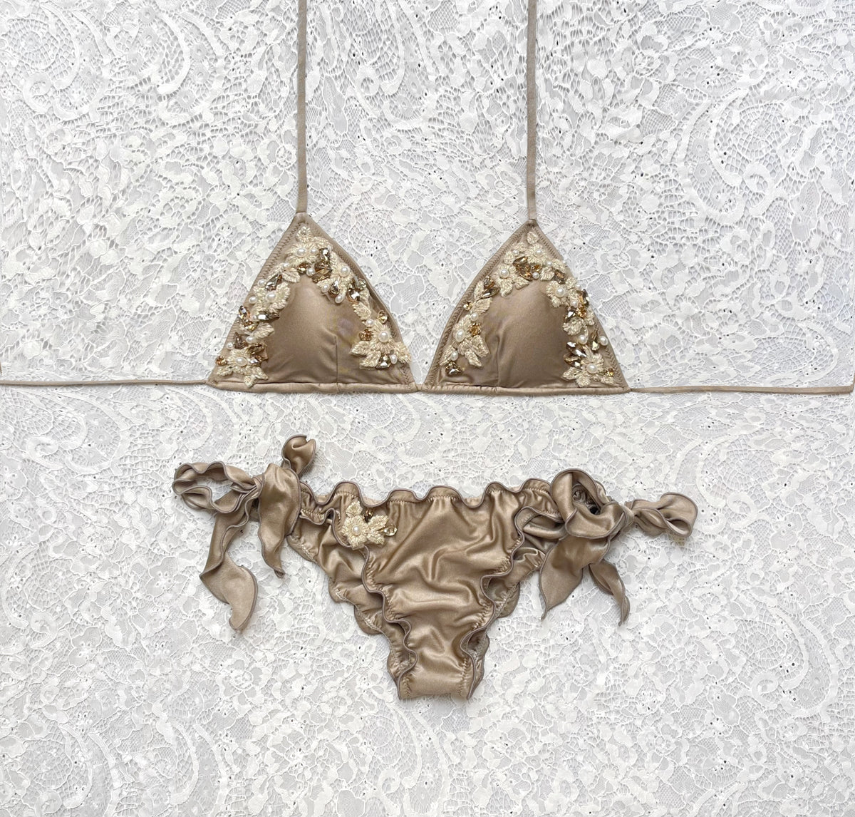 Flora Bronze Triangle Bikini