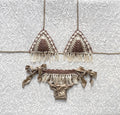 Bronze Fringed Gypsy Triangle Bikini