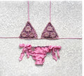 Bikini Triangolo Rosoni Rosa e Magenta