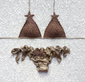 Bronze Glitter Star Triangle Bikini