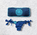 Bikini Fascia Rosone Blu e Azzurro