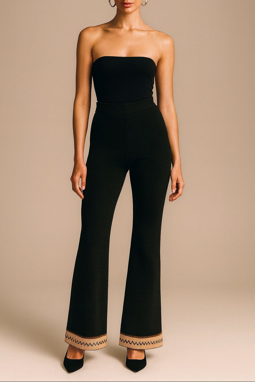 Pantaloni Geometric Lana Merino e Glitter