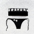 Little Stars Bandeau Bikini Black with White Stars L.S.